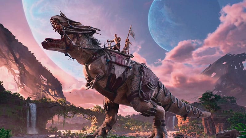 Vin Diesel rides a dinosaur in the new Ark 2 trailer