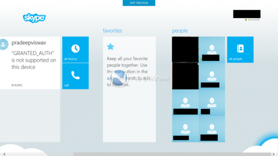 Skype para Windows 8 filtrado