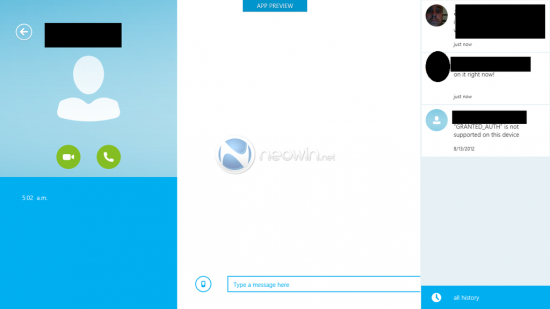 Skype para Windows 8 filtrado