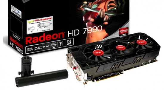 Radeon HD 7990 de doble GPU 6GB de memoria de VTX3D