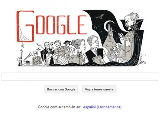 Google pone a Drácula en su doodle