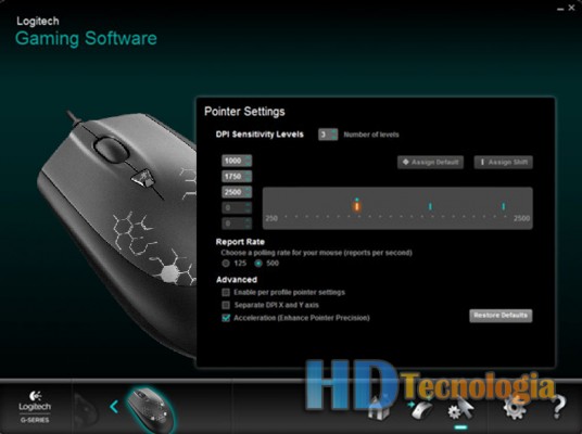 Review Logitech Gaming Mouse G100 software
