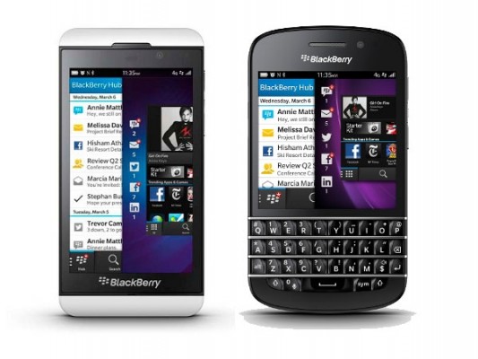 BlackBerry Z10 y Q10