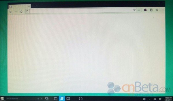 Primera imagen del navegador Web de Windows 10