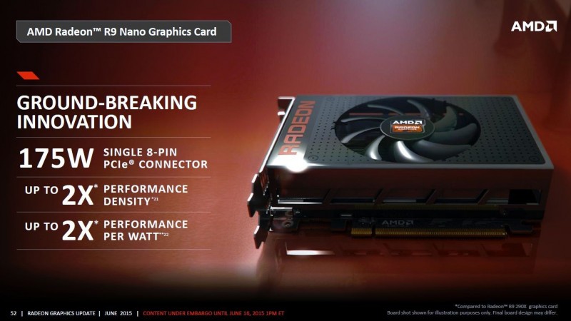 AMD Radeon R9 Nano, cuentan con un conector de alimentación PCIe individual-4