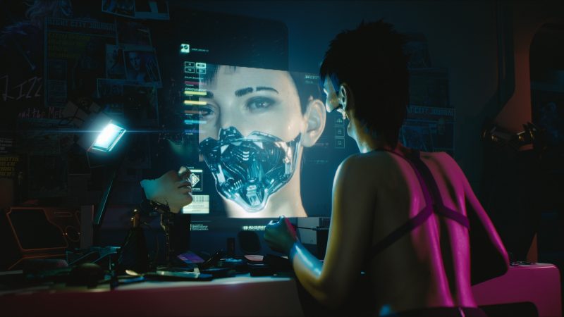 Una de las escenas de la demostración de Cyberpunk 2077 en E3 2018.