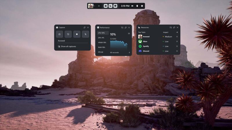 Microsoft rediseña la Game Bar en Windows y mejora la experiencia en juegos free-to-play y en la nube