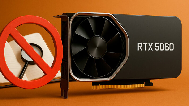 NVIDIA también lanzará la GeForce RTX 5060 sin publicar reviews antes de su salida
