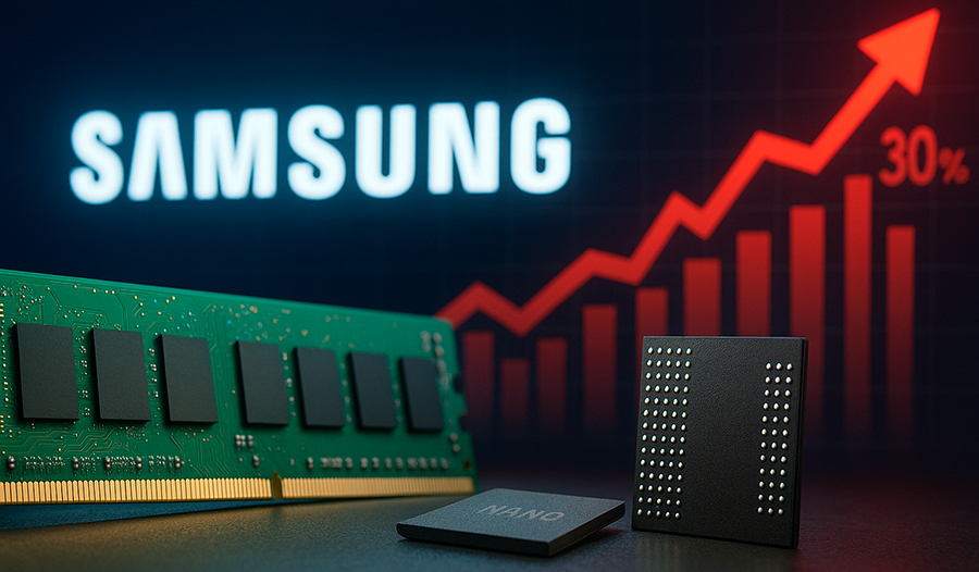 Samsung aumenta 30 % el precio de memorias por alta demanda tecnológica