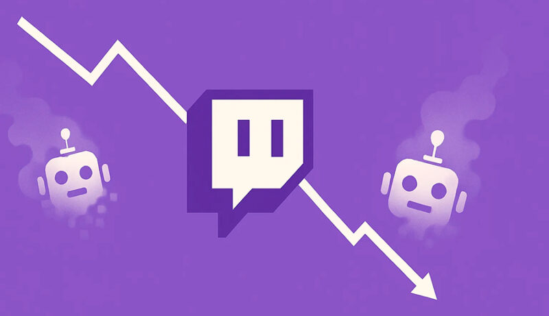 Twitch alcanza su nivel más bajo de audiencia en cinco años luego de eliminar bots