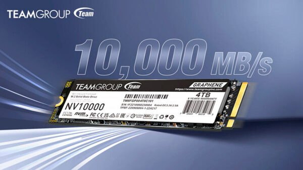 TeamGroup presenta sus SSD NV10000 PCIe 5.0 con hasta 10.000 MB/s y precios más accesibles