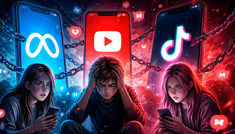 Meta, YouTube y TikTok enfrentan una demanda por adicción en menores