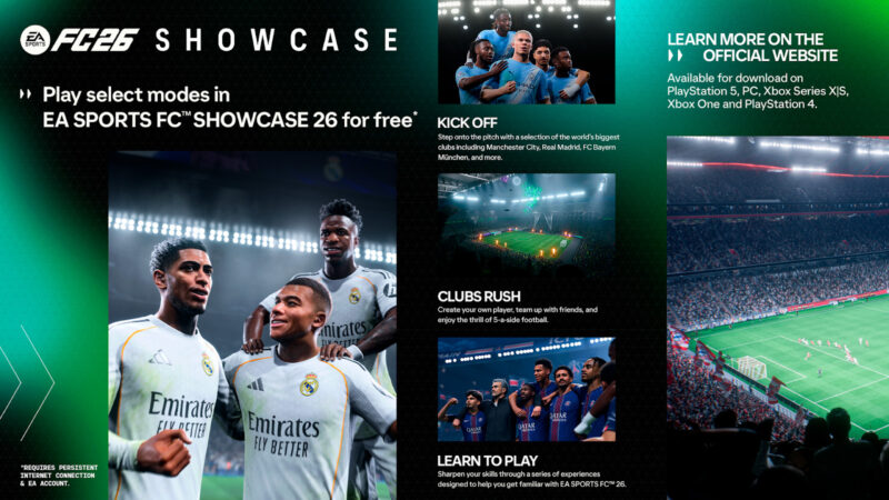 EA SPORTS FC 26 Showcase: Una experiencia gratuita para probar el juego de todo el mundo