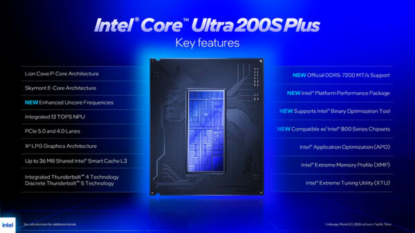 Intel muestra benchmarks de los Core Ultra 7 270K Plus y 250K Plus con mejoras en gaming