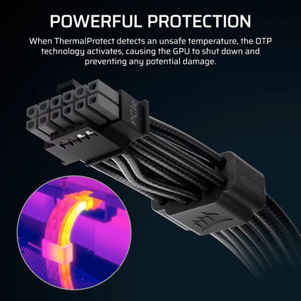 Corsair lanza un cable 12V-2x6 con protección térmica para evitar daños en GPUs