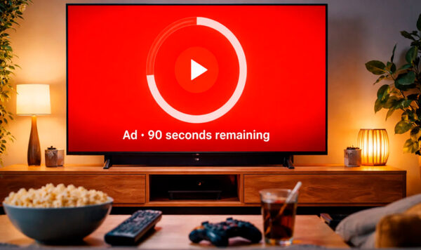 YouTube prueba anuncios de 90 segundos que te obligará a ver completos en televisores